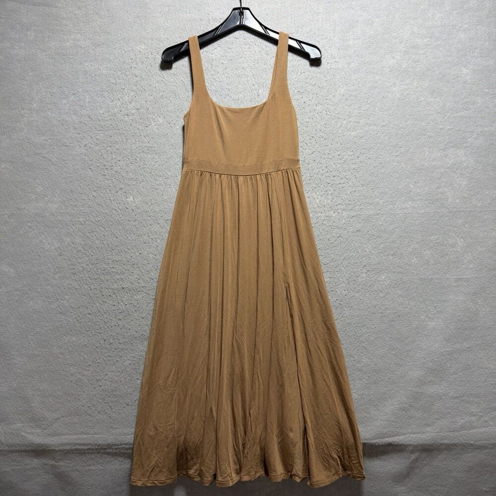 Wilfred Aritzia Market Midi Dress Women’s S Gathered Bottom Tank Jersey Knit